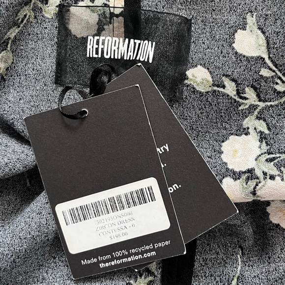 Reformation Floral Wrap Zircon Mini Dress Size 0 Contessa Tie Front Cocktail NWT - Picture 12 of 13